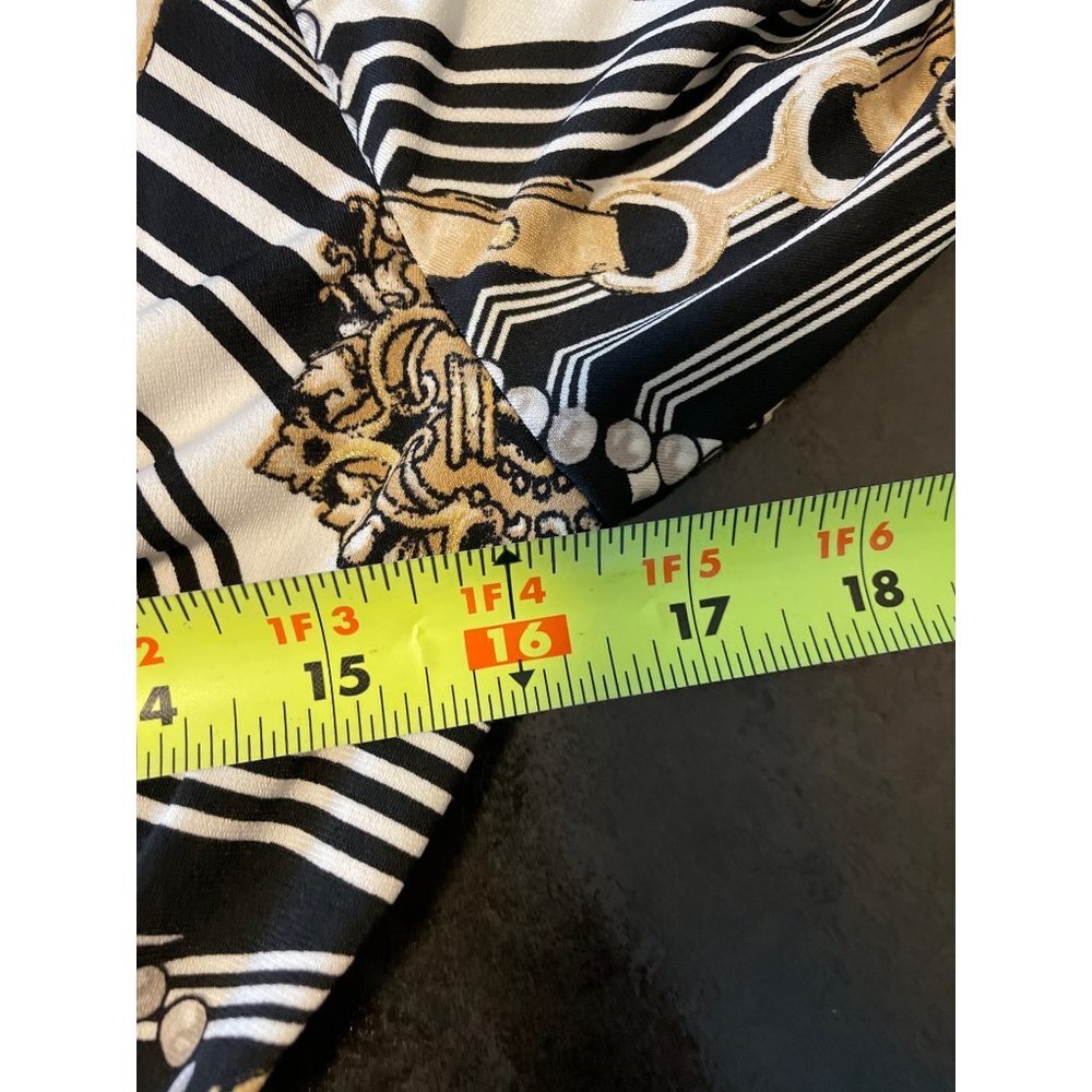 Cache Black Faux Wrap Horse Bit Fitted 3/4 Sleeve… - image 8